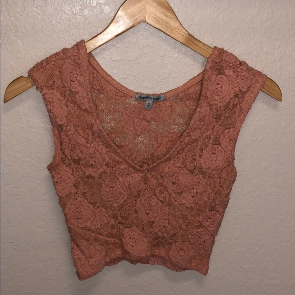 Rose Print Crop Top